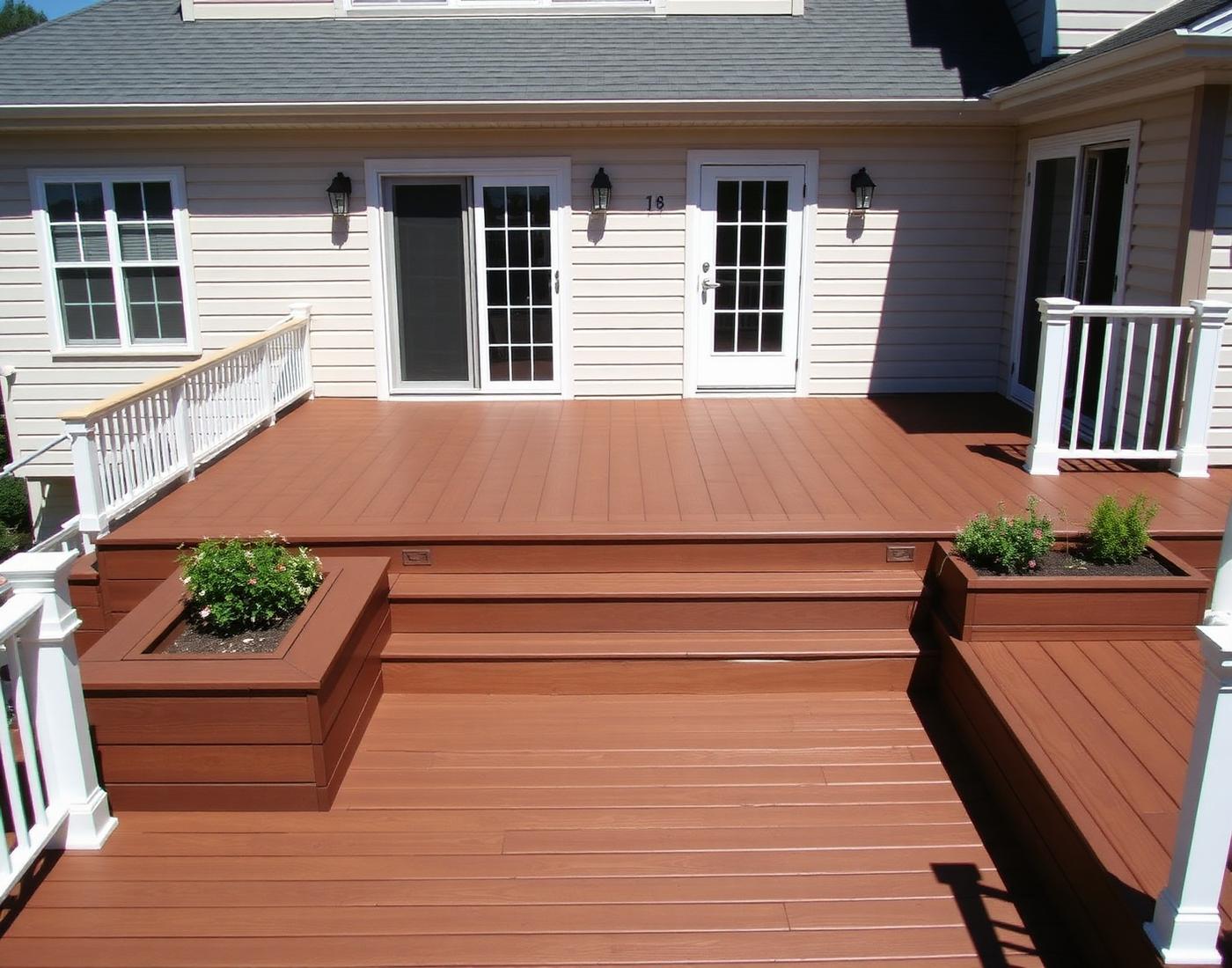Multi-Level Composite Deck completed for Megan R. in West Valley City, UT